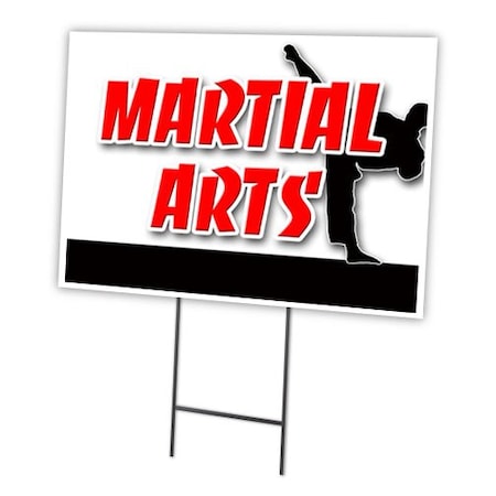 Signmission Martial Arts Yard Sign & Stake outdoor plastic coroplast window, C-1216 Martial Arts C-1216 Martial Arts